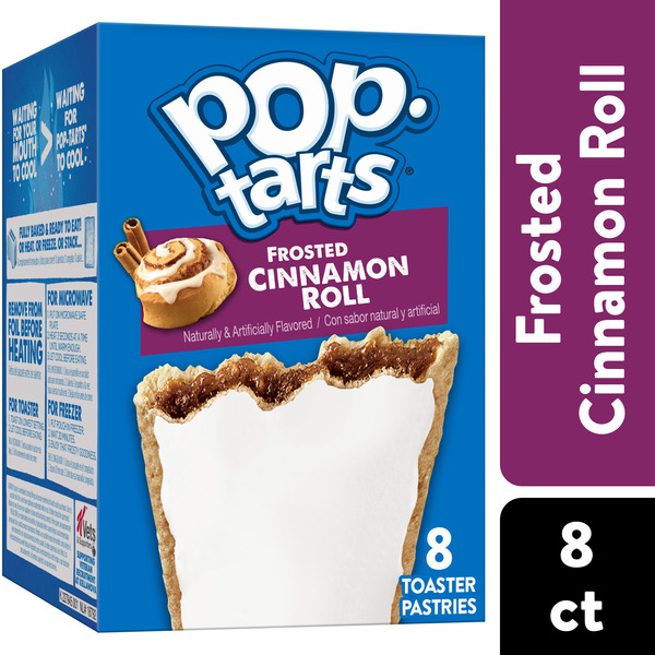 Pop-Tarts Frosted Cinnamon Roll Toaster Pastries, Breakfast Foods, 8 Count