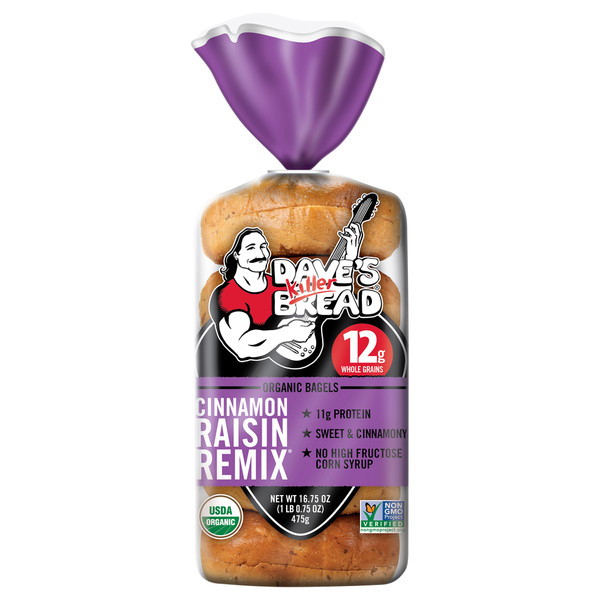 Dave's Killer Bread Cinnamon Raisin Remix Organic Bagels