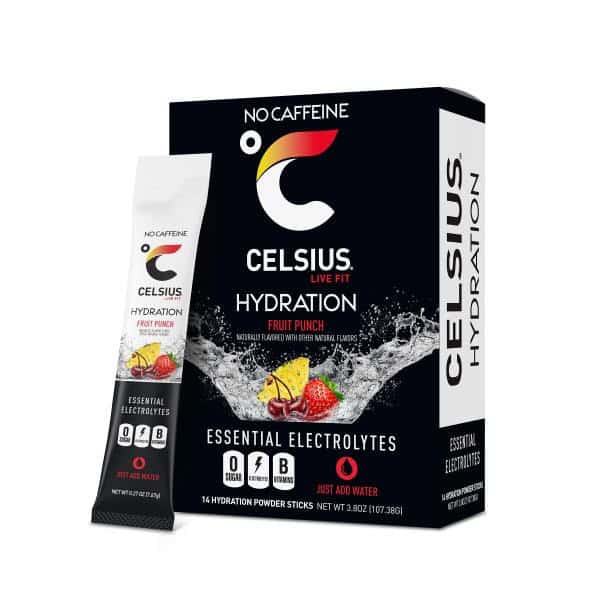 CELSIUS On The Go Fruit Punch Hydration Drink Packets