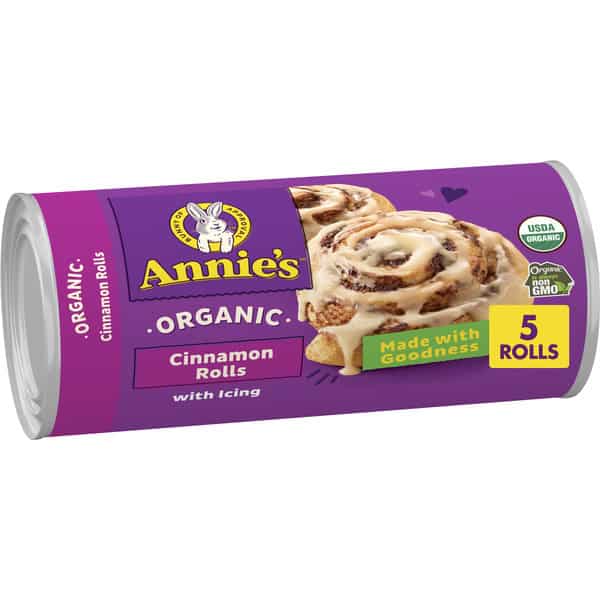 Annie's Organic Refrigerated Cinnamon Rolls Dough with Icing
