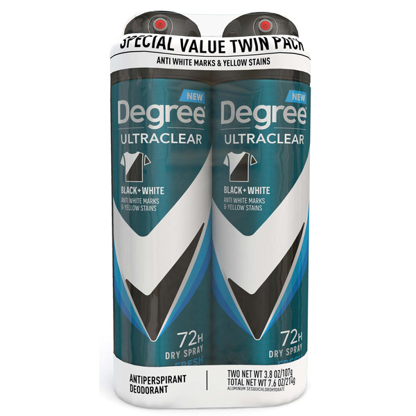 Degree UltraClear Antiperspirant Deodorant Dry Spray Black+White Fresh