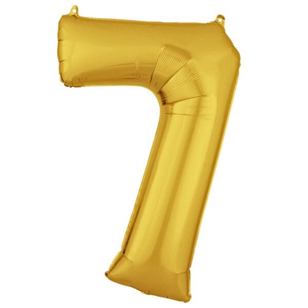 Aerial Bouquets Number 7 Balloon - Gold