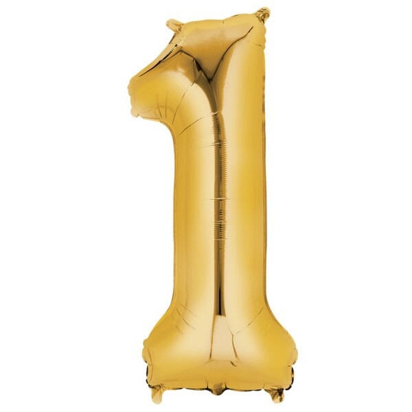 Aerial Bouquets Number 1 Balloon - Gold