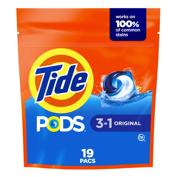 Tide PODS laundry detergent pacs 19 Count, Original Scent