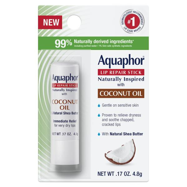 Aquaphor Naturally Inspired Lip Repair Stick with Coconut Oil And Natural Shea Butter