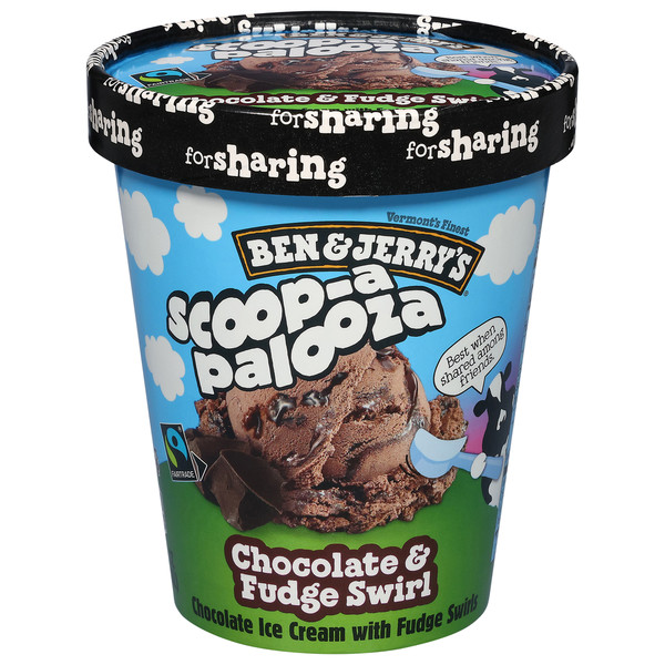 Ben & Jerry's Ice Cream, Scoop-a-Palooza, Chocolate & Fudge Swirl