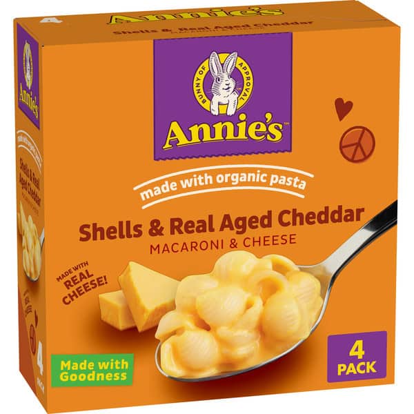 Annie's Shells and Aged Cheddar Macaroni and Cheese with Organic Pasta