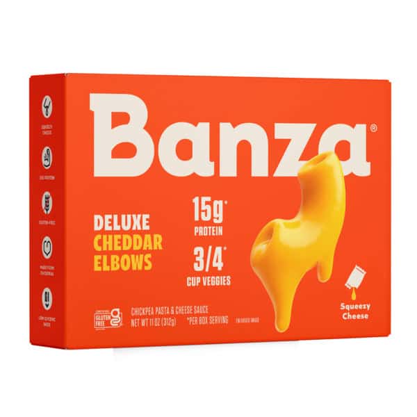 Banza Deluxe Cheddar Elbows Mac & Cheese - Gluten Free, High Protein
