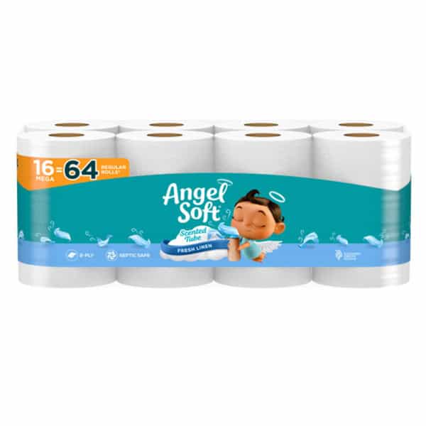 Angel Soft Toilet Paper With Fresh Linen Scented Tube